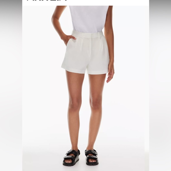 Aritzia Babaton 3'' Pleated Short in shade Espace - Picture 7 of 10